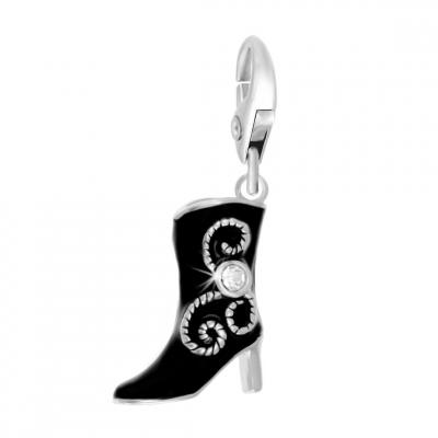 SO CHARM BIJOUX Charms Et Perles So Charm - CH0228-ARGENT - Charm Botte Noir