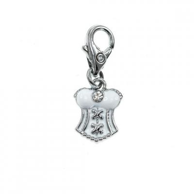 SO CHARM BIJOUX Charms Et Perles So Charm - CH0989-ARGENT - Charm Corset Blanc