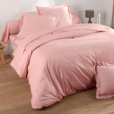 BECQUET Drap-housse 120x200x28 rose th&eacute; en coton