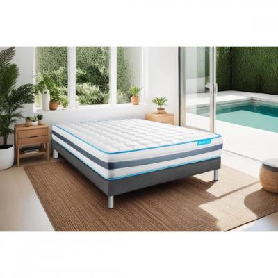 BODYCARE Matelas + sommier 90x200 ressorts ensach&eacute;s  Bodyzone