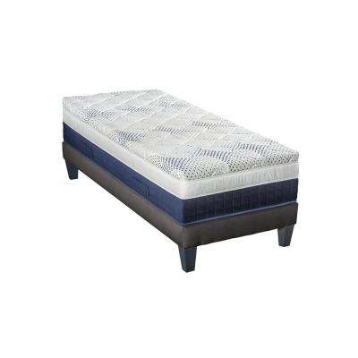 BELLECOUR Ensemble matelas Castellane avec sommier en bois 160x200