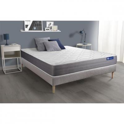 ACTISOM Matelas + sommier 200x200 ressorts ensach&eacute;s et m&eacute;moire de forme  - Actiflex dream