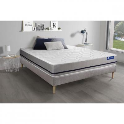 ACTISOM Matelas + sommier 90x200 latex et m&eacute;moire de forme  - Actilatex soft
