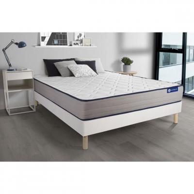ACTISOM Matelas + sommier 140x190 latex et m&eacute;moire de forme  - Actilatex form