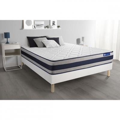 ACTISOM Matelas + sommier 90x190 latex et m&eacute;moire de forme  - Actilatex ergo