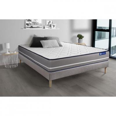 ACTISOM Matelas + sommier 140x190 latex et m&eacute;moire de forme  - Actilatex pur