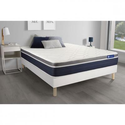 ACTISOM Matelas + sommier 140x190 latex et m&eacute;moire de forme  - Actilatex confort