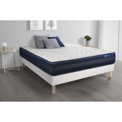 ACTISOM Matelas + sommier 90x200 latex et m&eacute;moire de forme  - Actilatex tech
