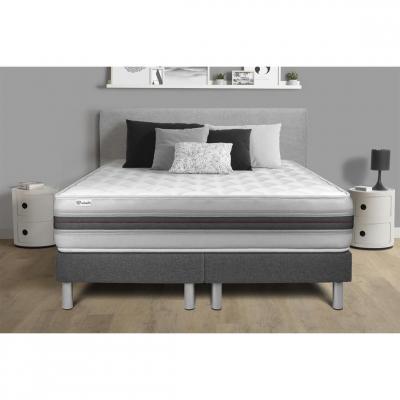 VITALIT Ensemble matelas m&eacute;moire de forme + sommier 200x200 cm  - VITALMEMO BACK