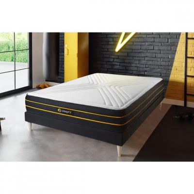 SLEEPFIT Ensemble sommier + matelas ULTRA micro ressorts ensach&eacute;s et m&eacute;moire de forme 90x200