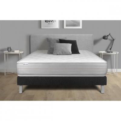 VITALIT Ensemble Mousse &agrave; m&eacute;moire de forme 160x200cm kit Noir