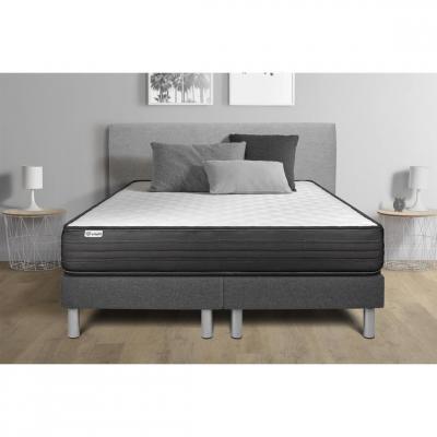 VITALIT Ensemble matelas sommier vitalpower 200 x 200 cm - Couleur: Gris - Gris