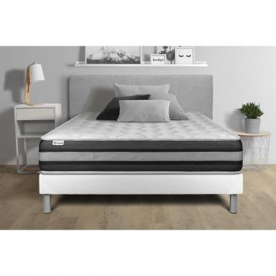 VITALIT Ensemble matelas sommier vitalspring zen 90 x 200 cm - Couleur: Gris - Gris