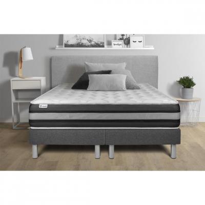 VITALIT  - Ensemble matelas sommier vitalspring zen 180 x 200 cm - Couleur: Gris - Gris
