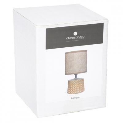 ATMOSPHERA CREATEUR D INTERIEUR Atmosphera - Lampe &agrave; poser Pied en c&eacute;ramique style Cannage H 23 cm