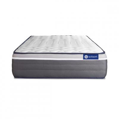 ACTISOM Matelas 200x200 ressorts ensach&eacute;s et m&eacute;moire de forme  - Actiflex plus