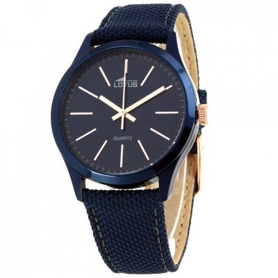 LOTUS Montre Homme  Minimalist L18166-2 Bleue &agrave; index couleur or