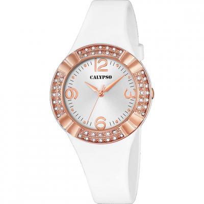 CALYPSO WATCHES Montre Calypso Montres K5659-1 - Montre Silicone Blanc Femme