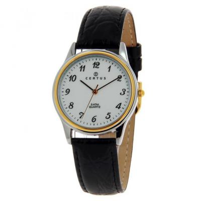 CERTUS Montre  Homme Bicolore Cuir Noir 611222 Classique