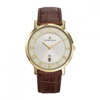 CERTUS Montre Homme  612357 - Bracelet Cuir Marron