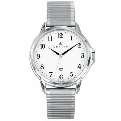 CERTUS Montre  616218 - Acier Argent&eacute; Cadran Blanc Homme