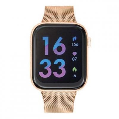 TEKDAY  Montre connect&eacute;e Mixte  - 656514 Bracelet Acier Dor&eacute; rose