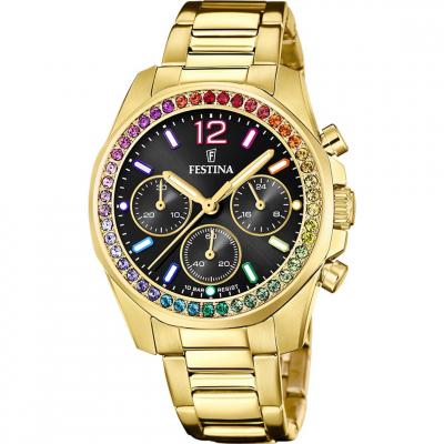 FESTINA Montre  F20609/3 Noir, Bracelet En Acier, Femme