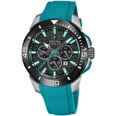 FESTINA Montre  Chrono Bike F20642/3 Noir, Bracelet Caoutchouc, Homme