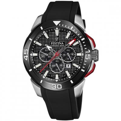 FESTINA Montre  Chrono Bike F20642/4 Noir, Bracelet Caoutchouc, Homme