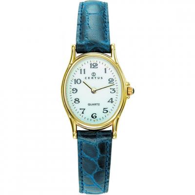 CERTUS Montre Femme  646462 - Bracelet Cuir Croco Bleu