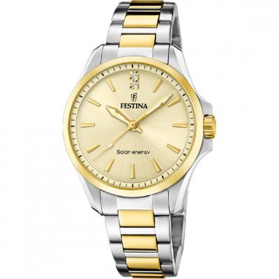 FESTINA  Solar Energy F20655/3 Champagne Acier Inoxydable Femme