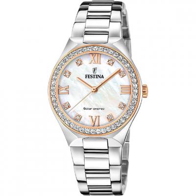 FESTINA  Solar Energy F20658/1 Cr&egrave;me Acier Inoxydable Femme