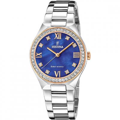 FESTINA  Solar Energy F20658/2 Bleu Acier Inoxydable Femme