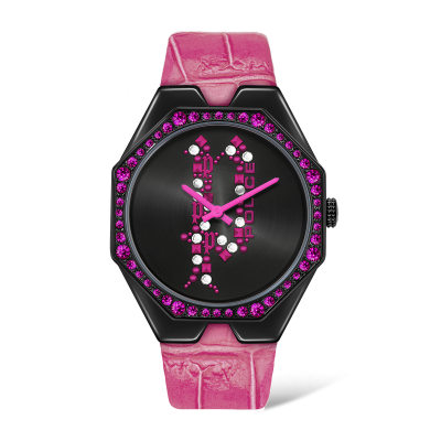 POLICE Montre femme MOANA  PEWLA2008202 - Bracelet Cuir Rose