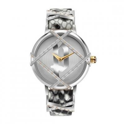 POLICE Montre femme  Montres RILA PL.16068BS-04 - Bracelet Cuir Gris