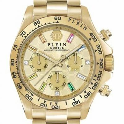 PHILIPP PLEIN Montre femme  Nobile Lady PWSBA0223 - Bracelet Acier Dor&eacute;