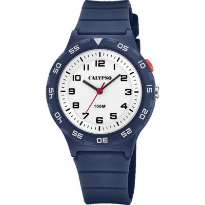 CALYPSO Montre Gar&ccedil;on  3 AIGUILLES K5797-3 - Bracelet R&eacute;sine Bleu