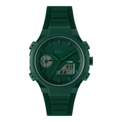 LACOSTE Montre Homme  LC33 - 2011449 Bracelet Silicone Vert