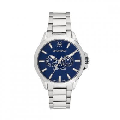 MONTIGNAC Montre Homme  - MOW908 Bracelet Acier Argent