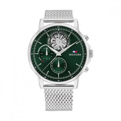 TOMMY HILFIGER Montre Homme  Stewart - 1710608 Bracelet Acier Argent