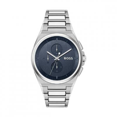 HUGO BOSS Montre Homme Boss Steer Chrono - 1514048 Bracelet Acier Argent