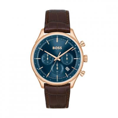 BOSS Montre Homme  Gregor - 1514050 Bracelet Cuir Marron