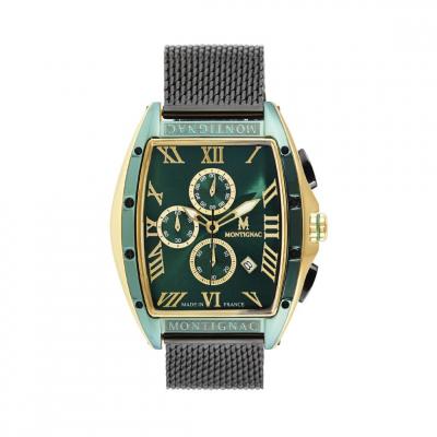 MONTIGNAC Montre Homme  - MOW801 Bracelet Acier Noir