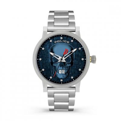 POLICE Montre Homme  COLLIN PL.15404JS-03MA - Bracelet Acier Argent