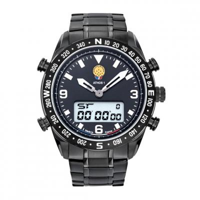 PATROUILLE DE FRANCE MONTRES Montre pour homme 668121 avec bracelet en acier noir