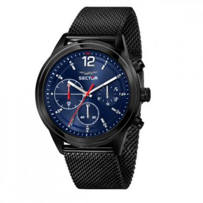 SECTOR Montre Homme  Montres 670 R3253540008 - Bracelet Acier Noir