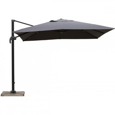  Paris Prix - Parasol D&eacute;port&eacute; Avec housse 3x3m Gris