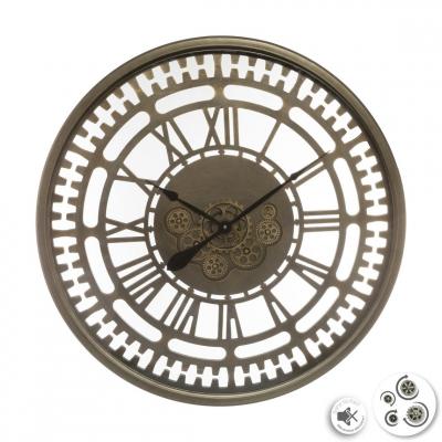 Atmosphera Horloge ""M&eacute;canisme"" D80 cm  - Bleu,Rouge,Vert