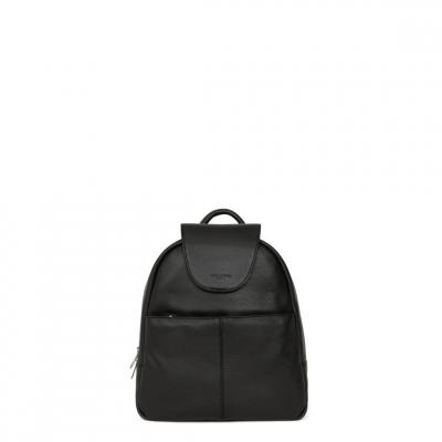 HEXAGONA Sac &agrave; dos - Cuir de vachette noir