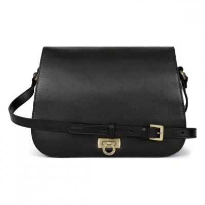 HEXAGONA Sac port&eacute; travers Cuir REPUBLIQUE Noir Liz